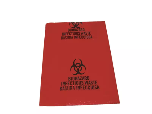 LDPE 1.25 MIL Red Hazmat Bags
